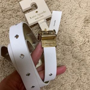 White/gold reversible Kate spade belt NWT